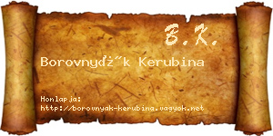Borovnyák Kerubina névjegykártya